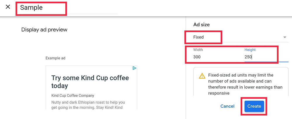 Google AdSense Wix Blog Post Fixed Ads