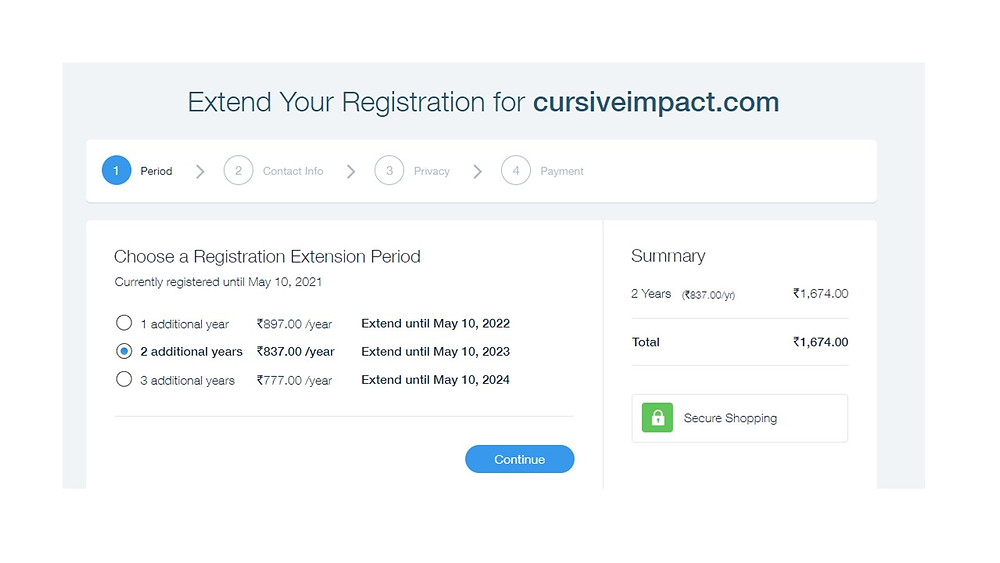 Wix Domain Extension