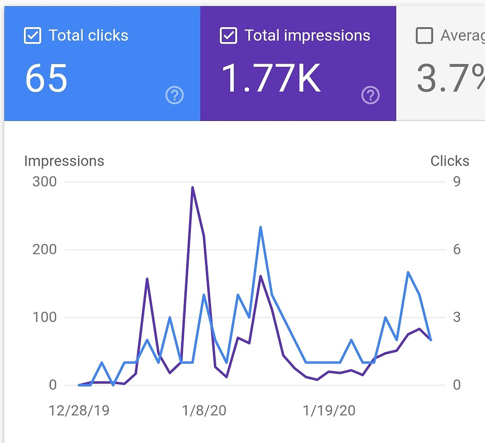 Google Search Traffic First Month