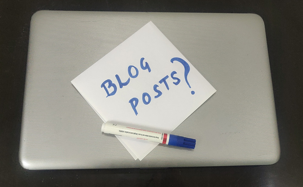 How many blog posts first month